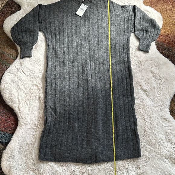 Mango Sweater Dress Charcoal Size M/L - Picture 8 of 9
